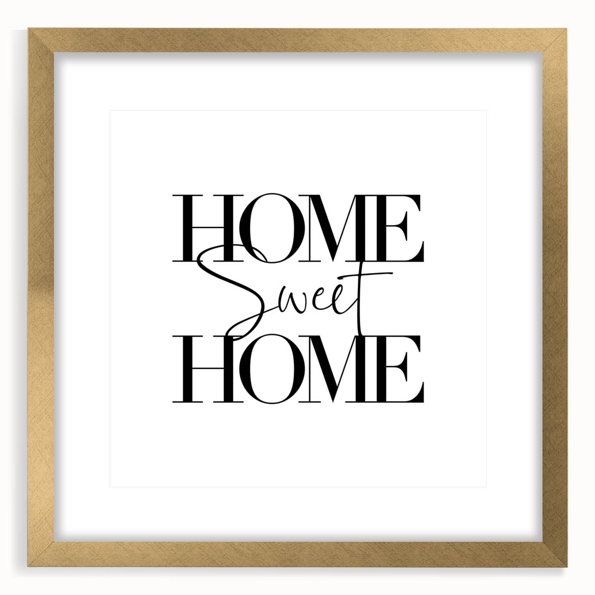 Home Sweet Home - Modern Typography Wall Art Canvas Print
