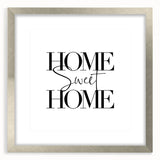 Home Sweet Home - Modern Typography Wall Art Canvas Print