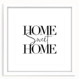 Home Sweet Home - Modern Typography Wall Art Canvas Print