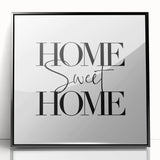 Home Sweet Home - Modern Typography Wall Art Canvas Print