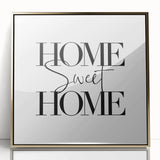 Home Sweet Home - Modern Typography Wall Art Canvas Print