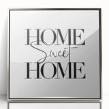 Home Sweet Home - Modern Typography Wall Art Canvas Print
