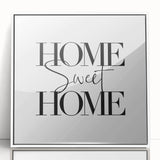 Home Sweet Home - Modern Typography Wall Art Canvas Print