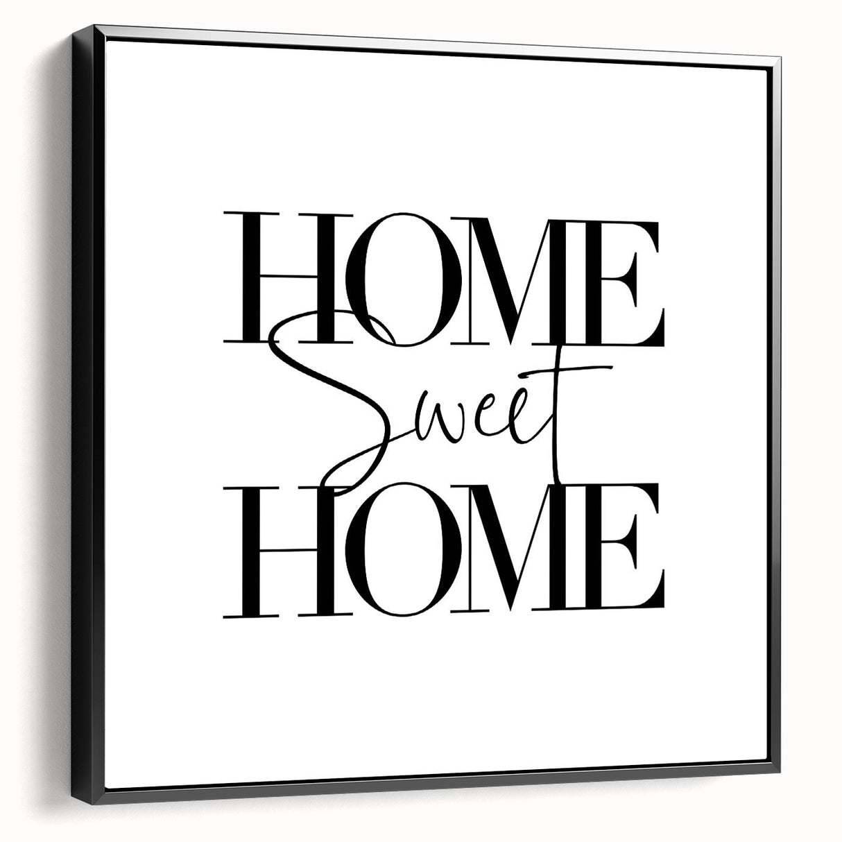 Home Sweet Home - Modern Typography Wall Art Canvas Print