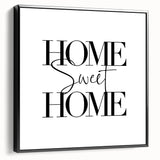 Home Sweet Home - Modern Typography Wall Art Canvas Print