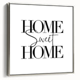 Home Sweet Home - Modern Typography Wall Art Canvas Print