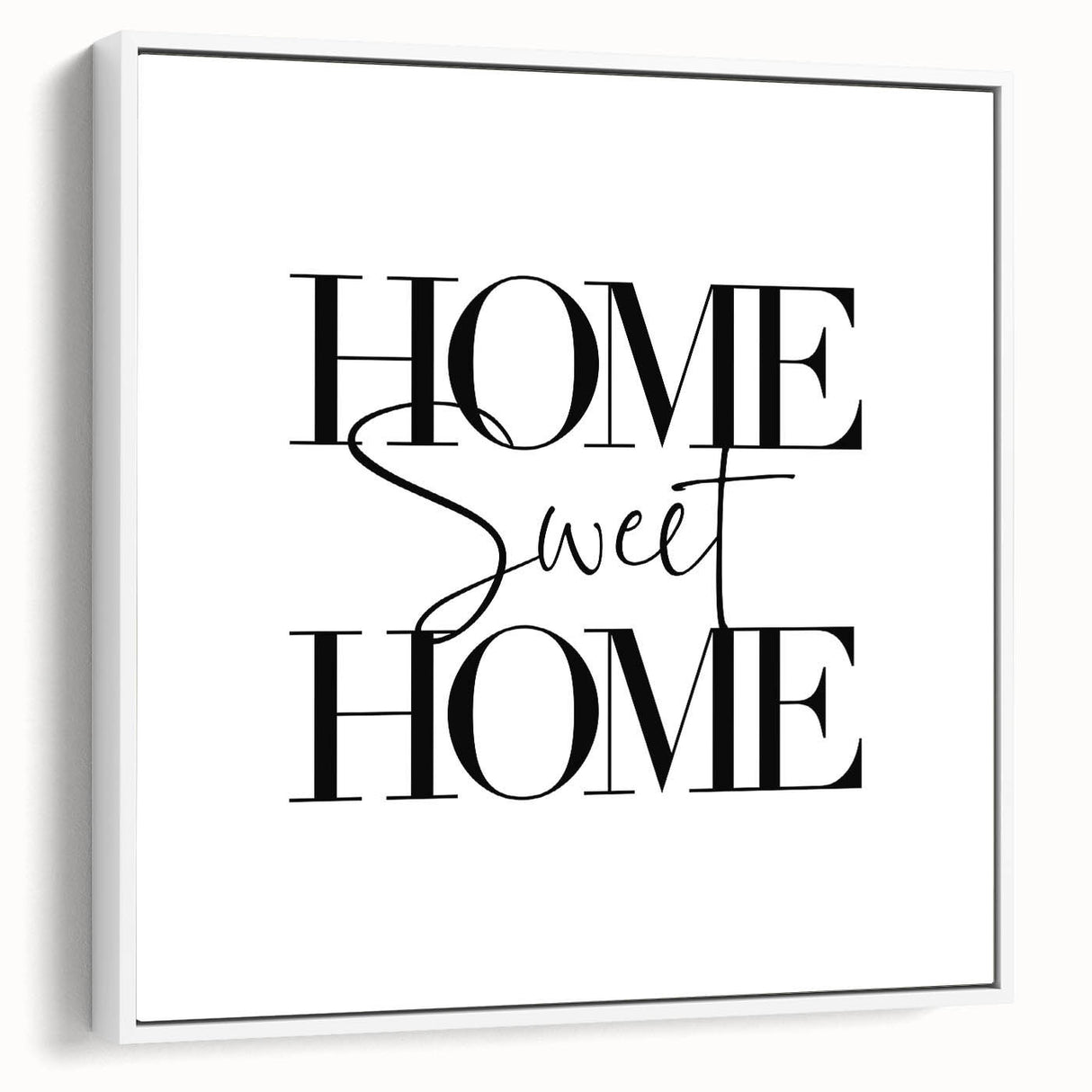 Home Sweet Home - Modern Typography Wall Art Canvas Print