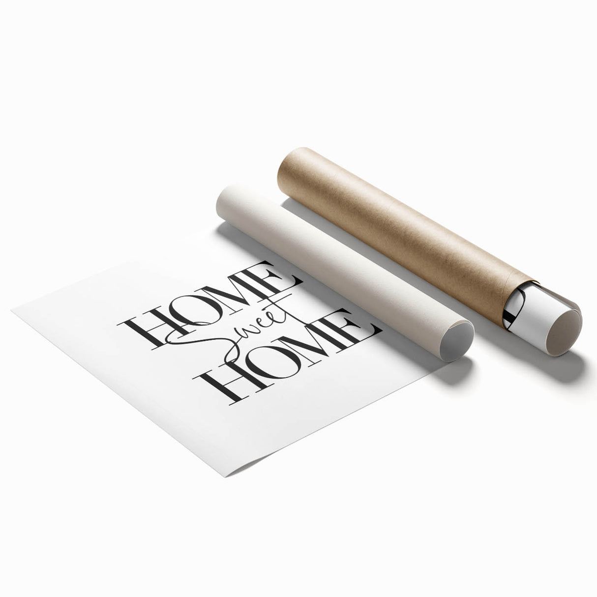 Home Sweet Home - Modern Typography Wall Art Canvas Print