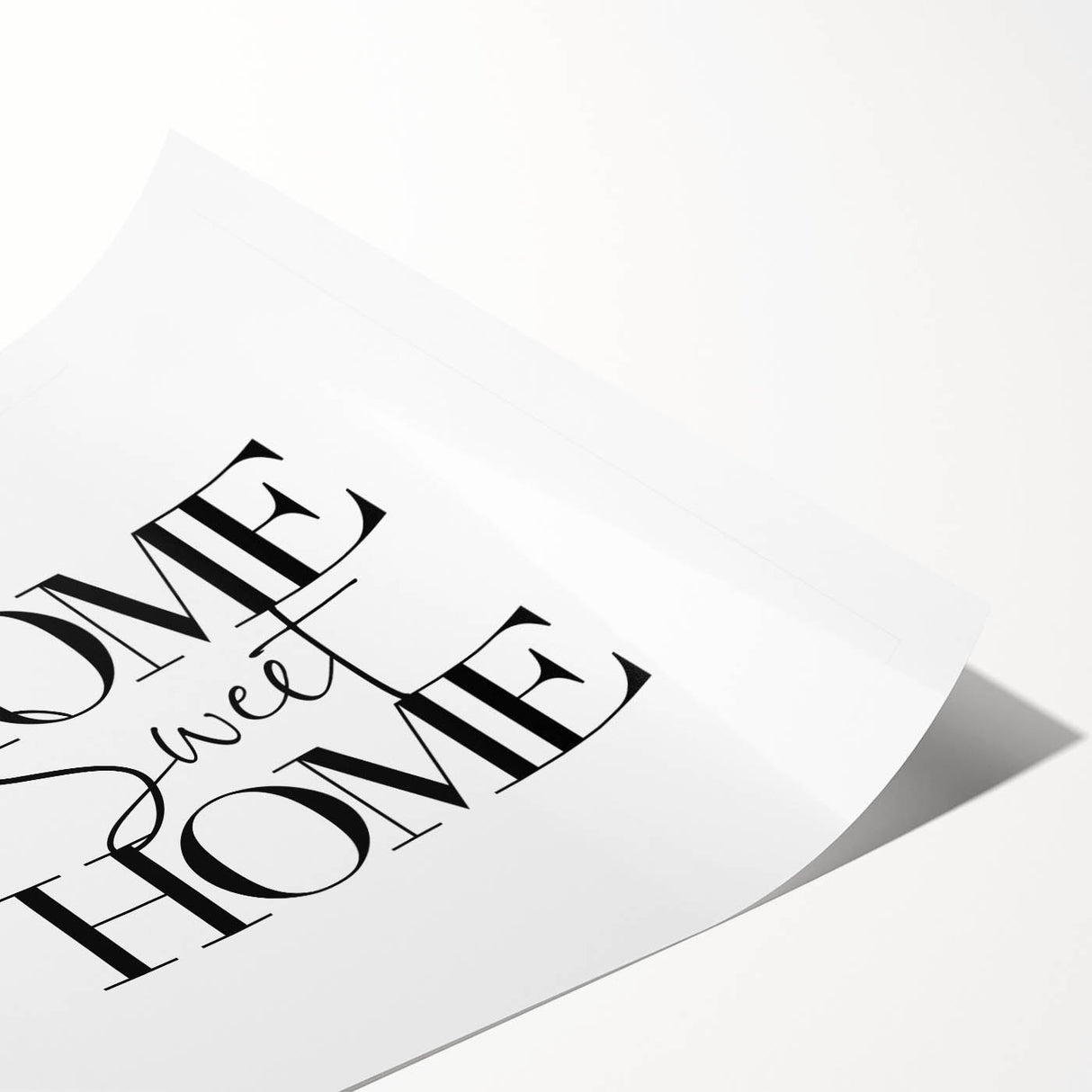 Home Sweet Home - Modern Typography Wall Art Canvas Print