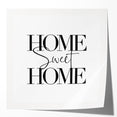 Home Sweet Home - Modern Typography Wall Art Canvas Print