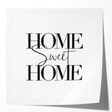 Home Sweet Home - Modern Typography Wall Art Canvas Print