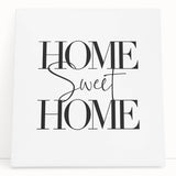Home Sweet Home - Modern Typography Wall Art Canvas Print