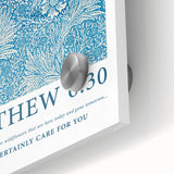 Biblical Typography Wall Art - Matthew 6:30 Floral Canvas Print