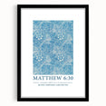 Biblical Typography Wall Art - Matthew 6:30 Floral Canvas Print