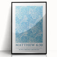 Biblical Typography Wall Art - Matthew 6:30 Floral Canvas Print