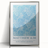 Biblical Typography Wall Art - Matthew 6:30 Floral Canvas Print