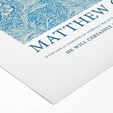 Biblical Typography Wall Art - Matthew 6:30 Floral Canvas Print