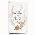 Botanical Typography Art Print – Motivational Quote on Canvas
