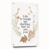 Botanical Typography Art Print – Motivational Quote on Canvas