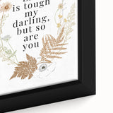 Botanical Typography Art Print – Motivational Quote on Canvas