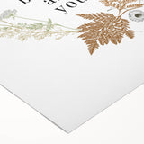 Botanical Typography Art Print – Motivational Quote on Canvas