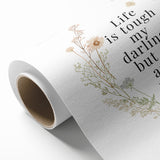 Botanical Typography Art Print – Motivational Quote on Canvas