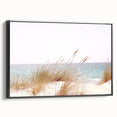 Black and white landscape art painting on framed canvas, featuring a serene summer scene, ideal for bedroom decor.