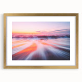 Sunset Ocean Waves – Dynamic Abstract Motion Wall Art