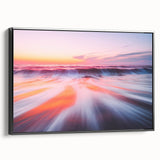 Sunset Ocean Waves – Dynamic Abstract Motion Wall Art