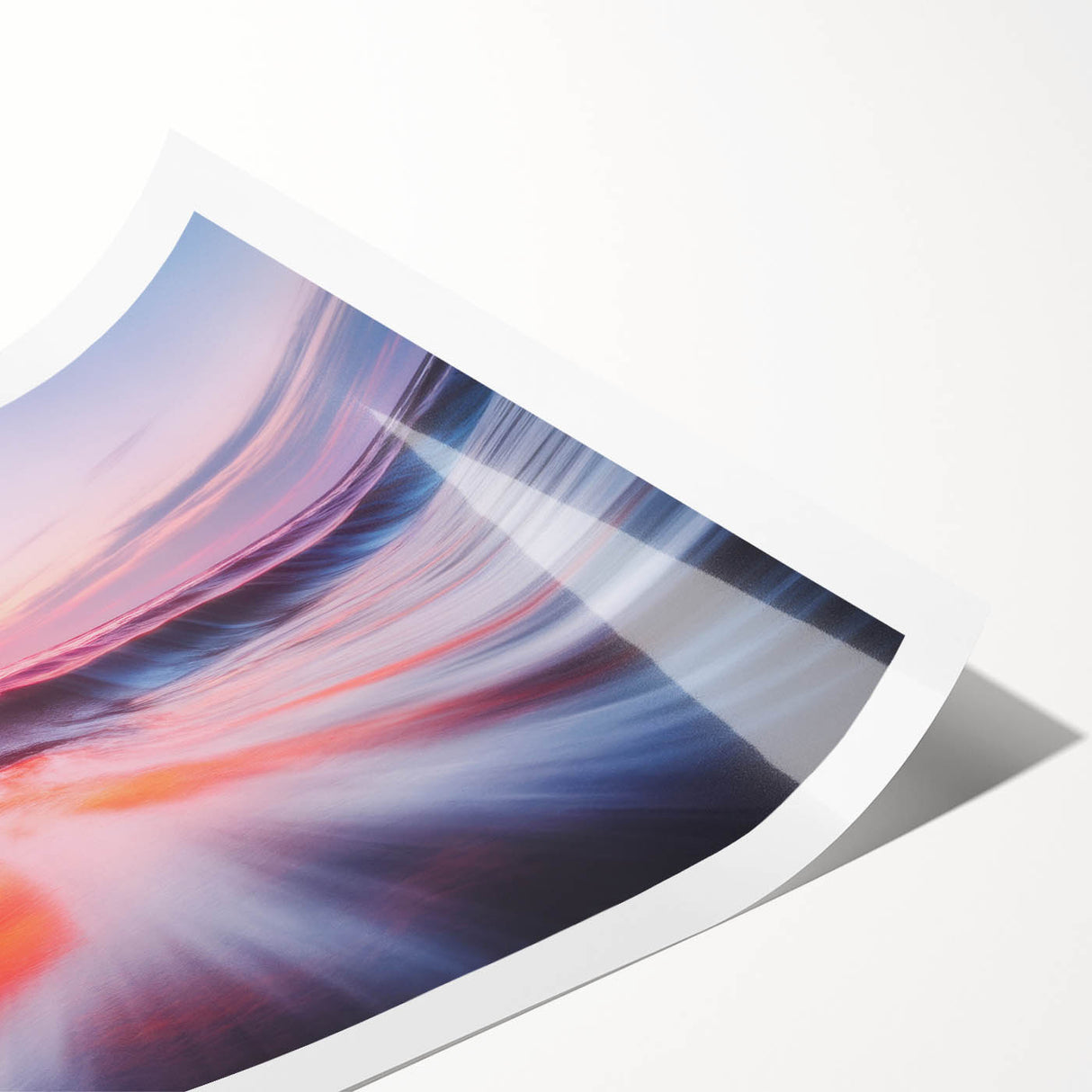 Sunset Ocean Waves – Dynamic Abstract Motion Wall Art