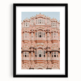 Elegant black frame showcasing a landscape painting of a majestic castle, complete with a white mat for added contrast, perfect for home decor enthusiasts. This framed artwork captures the beauty of historical architecture and adds a touch of sophistication to any room.