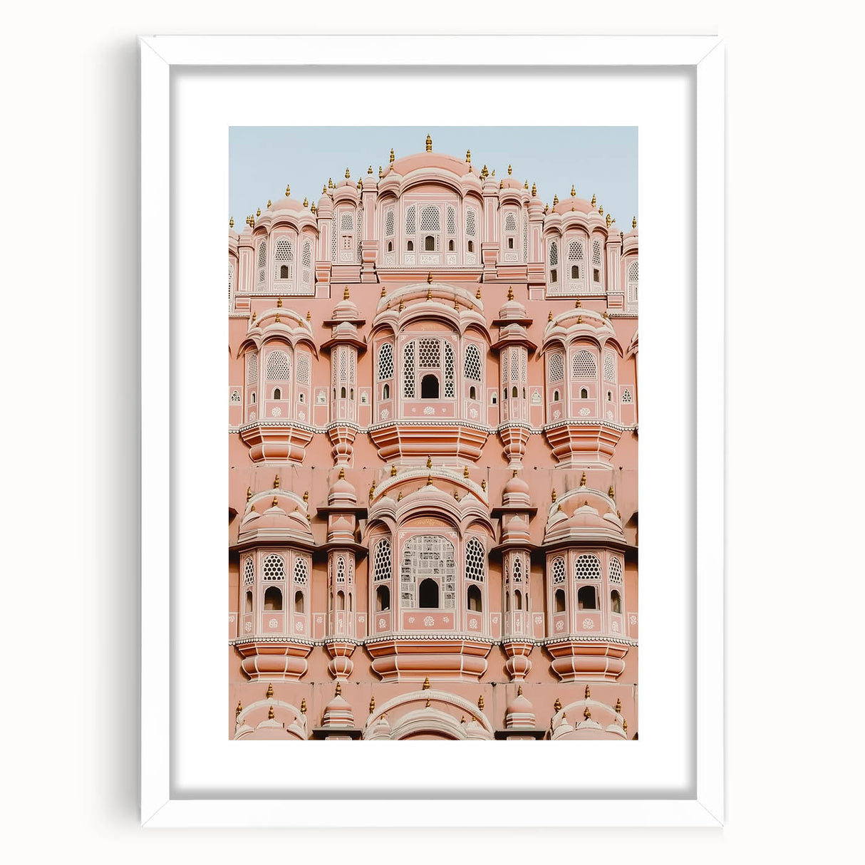 Elegant landscape artwork featuring a majestic castle framed with a white mat, showcasing intricate details and vivid colors, perfect for home decor enhancement.