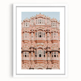 Elegant landscape artwork featuring a majestic castle framed with a white mat, showcasing intricate details and vivid colors, perfect for home decor enhancement.