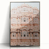 Framed acrylic artwork featuring a vibrant landscape of a castle, highlighted by a sleek silver frame, perfect for enhancing home decor with elegance.