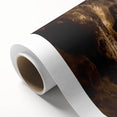 Rolled canvas showcasing a vibrant landscape with intricate cave designs in earthy tones, elegantly packaged in a durable cardboard tube for safe delivery.