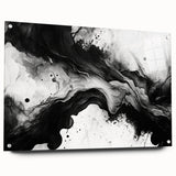 Fluid Black and White Abstract Bedroom Wall Art – Framed & Canvas