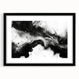 Fluid Black and White Abstract Bedroom Wall Art – Framed & Canvas