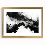 Fluid Black and White Abstract Bedroom Wall Art – Framed & Canvas