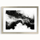 Fluid Black and White Abstract Bedroom Wall Art – Framed & Canvas