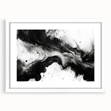 Fluid Black and White Abstract Bedroom Wall Art – Framed & Canvas