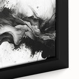 Fluid Black and White Abstract Bedroom Wall Art – Framed & Canvas
