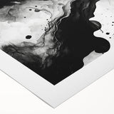 Fluid Black and White Abstract Bedroom Wall Art – Framed & Canvas