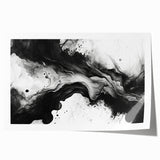 Fluid Black and White Abstract Bedroom Wall Art – Framed & Canvas