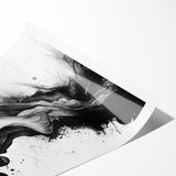 Fluid Black and White Abstract Bedroom Wall Art – Framed & Canvas