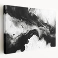 Fluid Black and White Abstract Bedroom Wall Art – Framed & Canvas