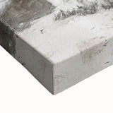 Abstract architectural wall art design on stretched canvas, showcasing vibrant colors and intricate patterns, ideal for modern home decor and artistic interiors.