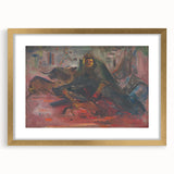 Expressionist Hunting Scene – Bold Abstract Boar Hunt Canvas Art