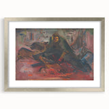 Expressionist Hunting Scene – Bold Abstract Boar Hunt Canvas Art