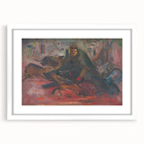Expressionist Hunting Scene – Bold Abstract Boar Hunt Canvas Art