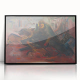 Expressionist Hunting Scene – Bold Abstract Boar Hunt Canvas Art